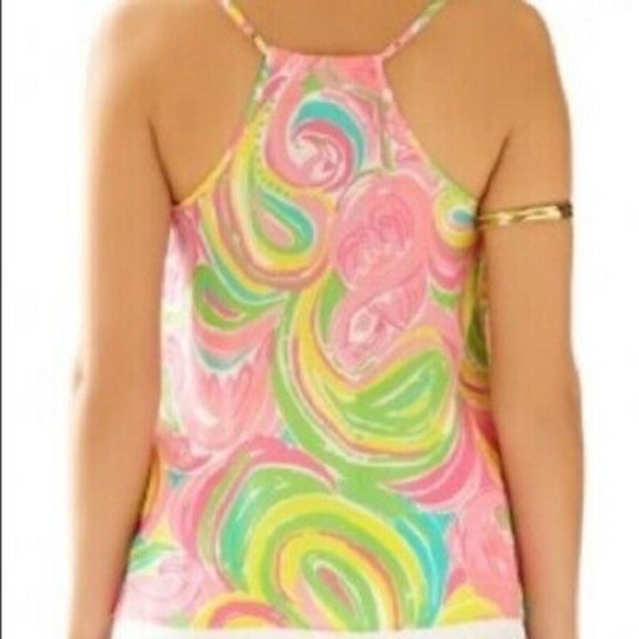 2xHP💝Lilly Pulitzer Dusk Silk Tank All Nighter xs - Picture 3 of 6